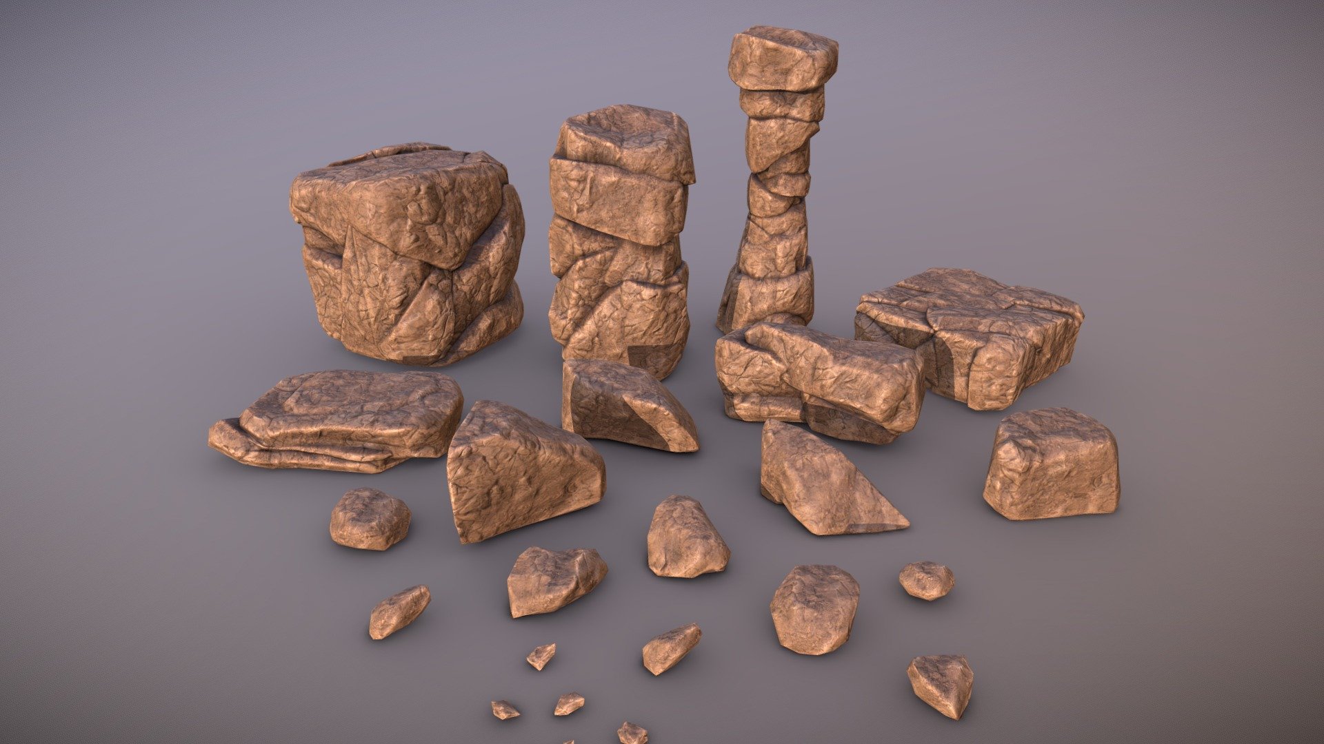 Rock Pack 1 3d model