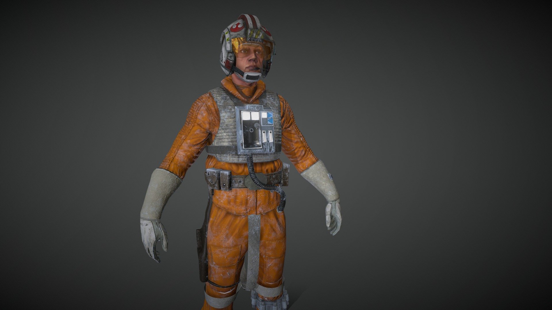 Luke Skywalker Game Ready 3d model