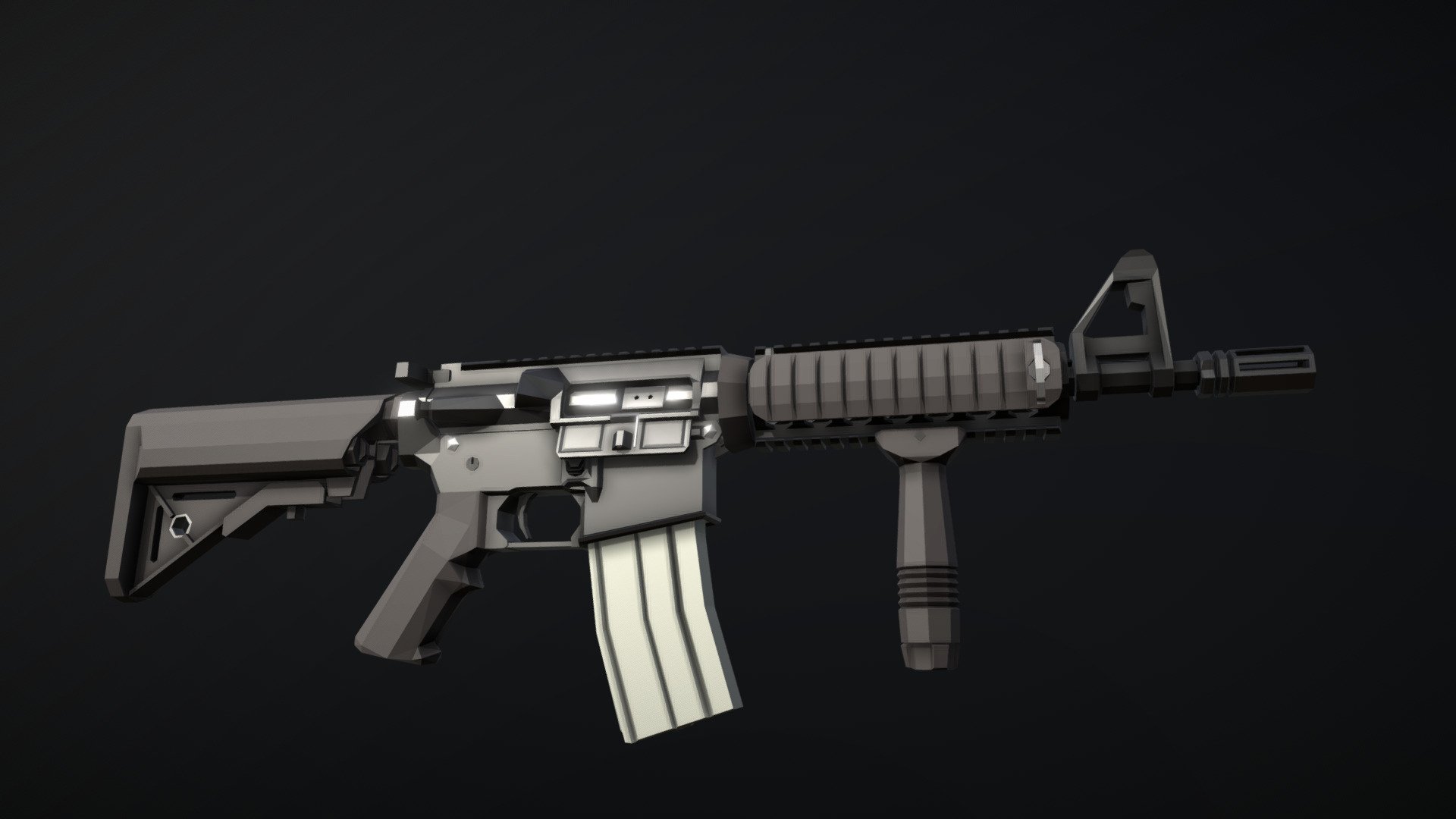 Low-Poly Mk18 Mod0 3d model