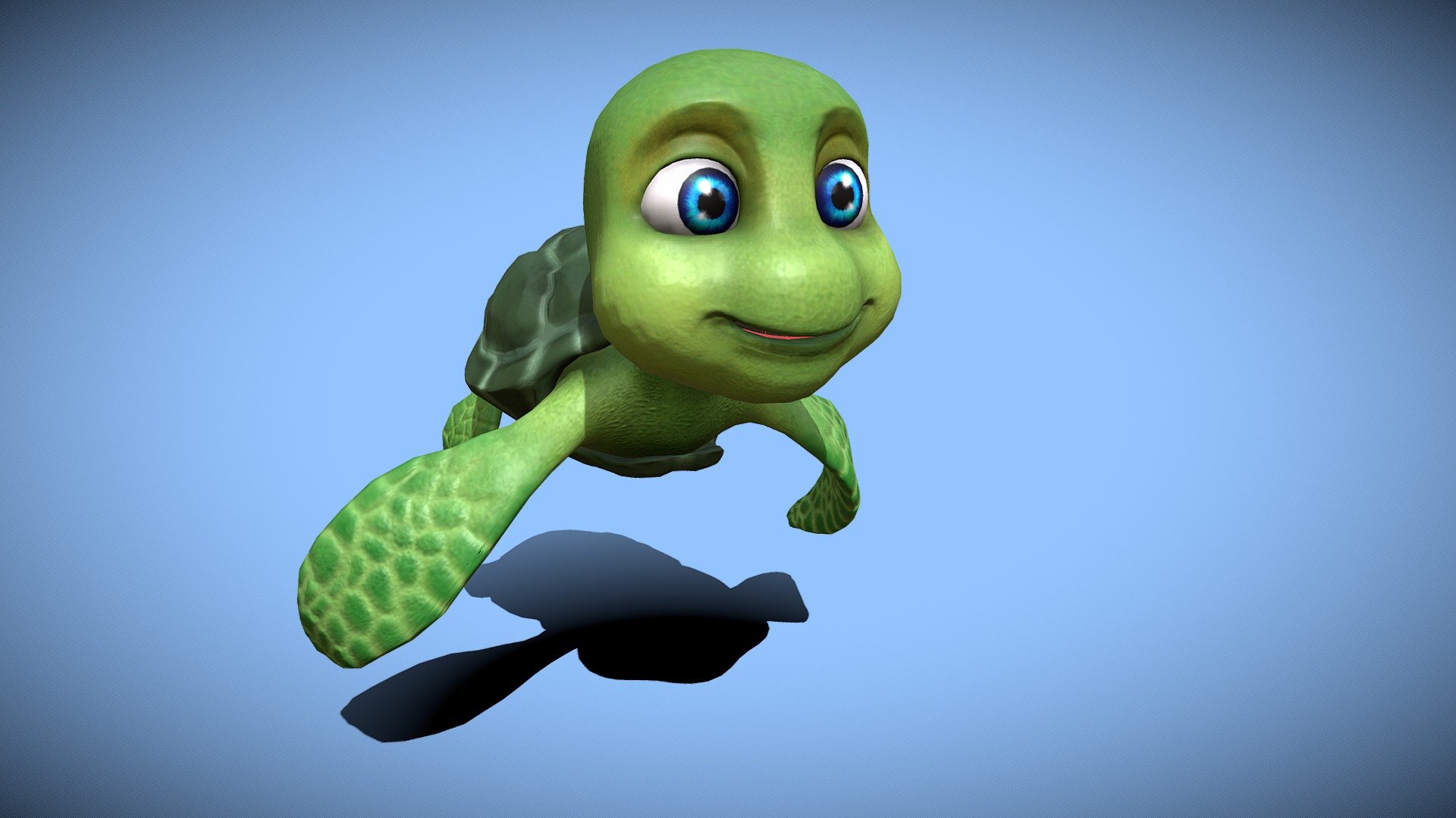 Cartoon Little Turtle 3d model