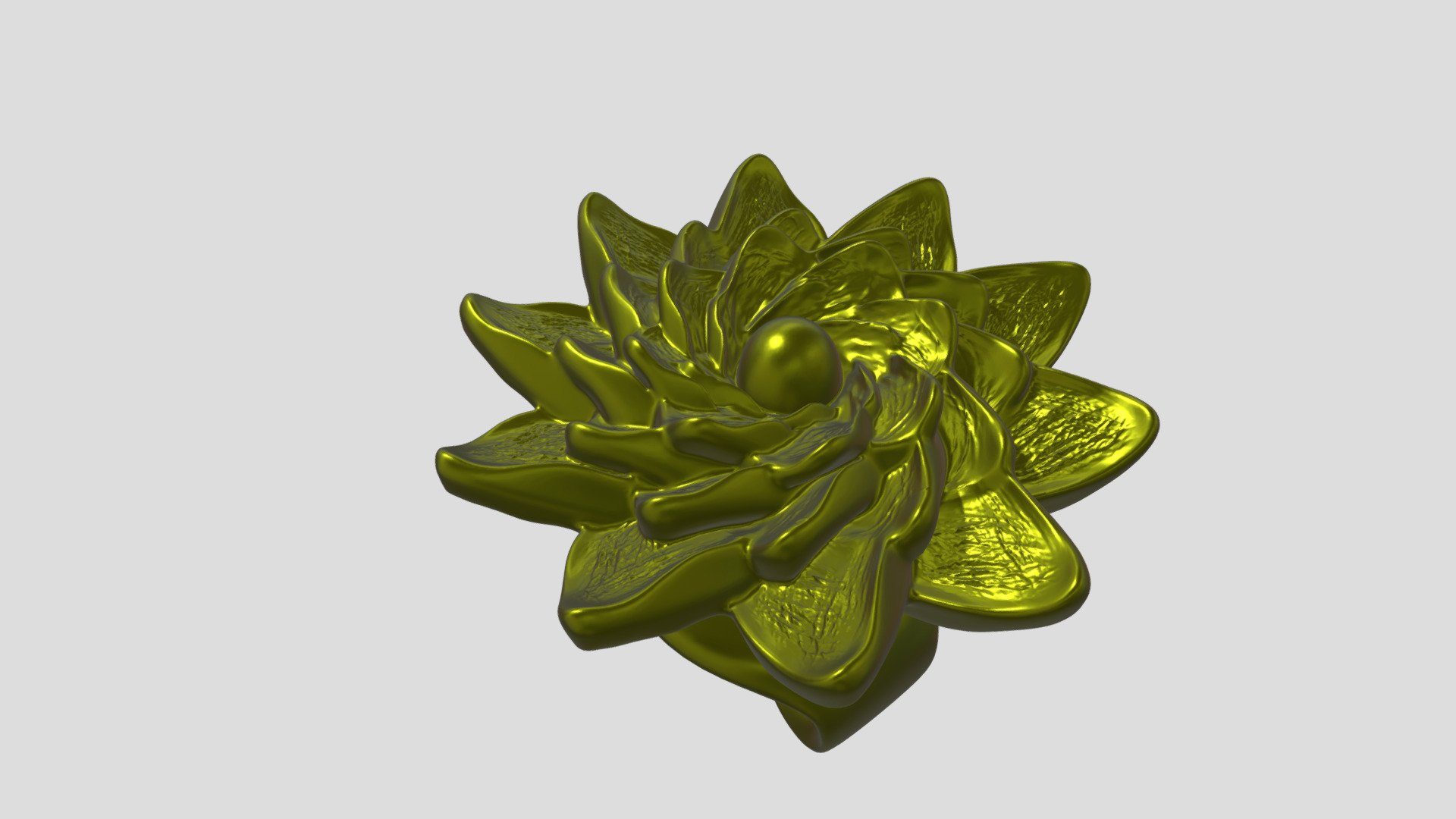 Pendiente Flor Textura/ Textured flower earrings 3d model