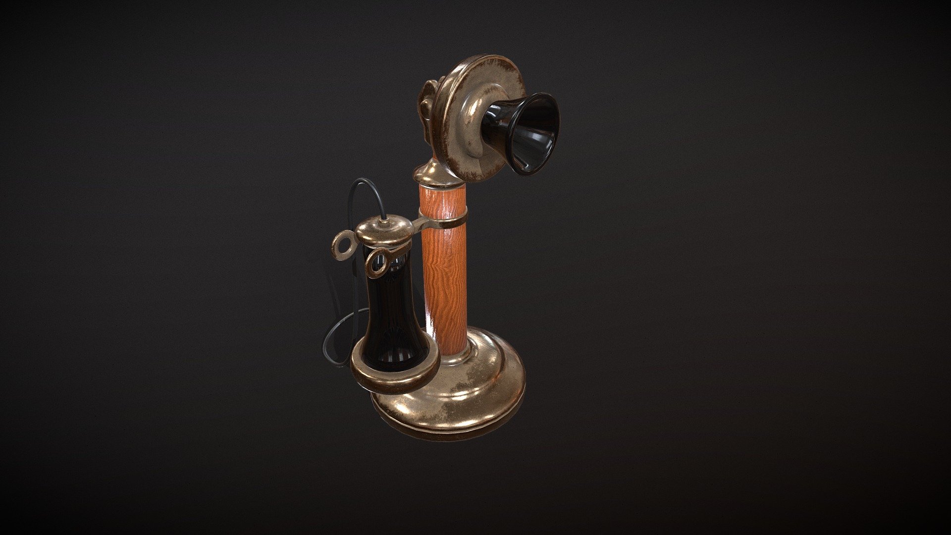 1920s Phone (realistic) 3d model