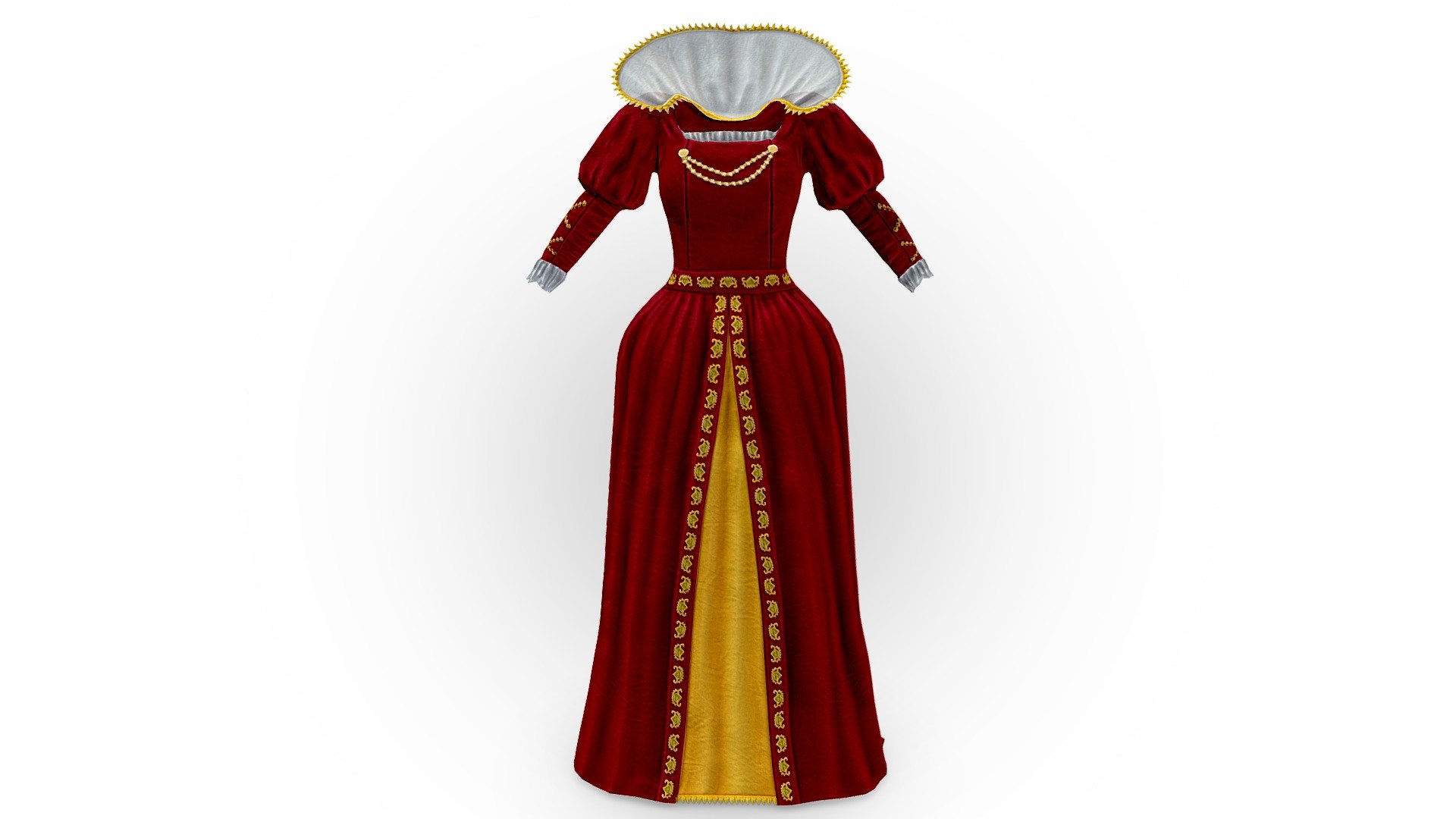 Fairy Queen Mother Gown Dress 3d model