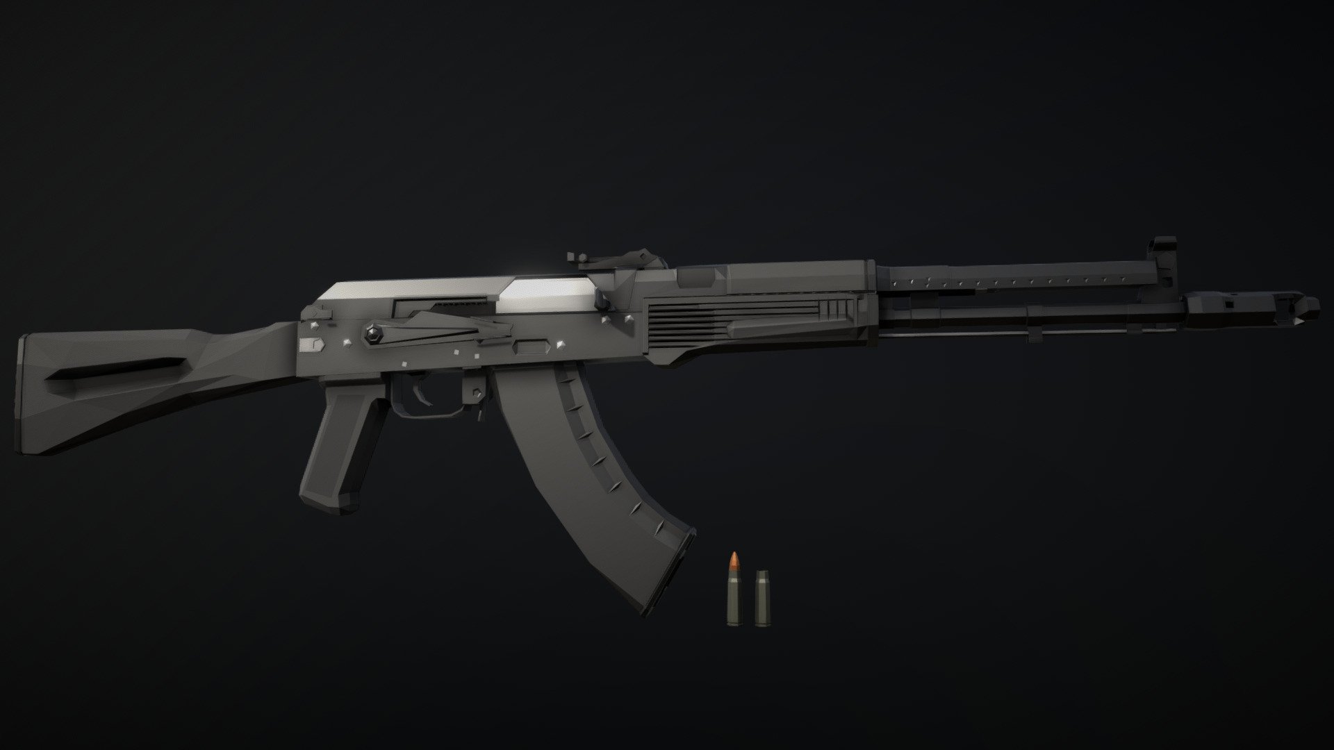 Low-Poly AK-109 3d model