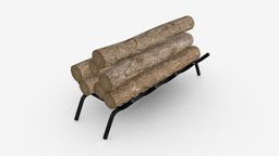 Iron Fireplace Log Holder Brinkdale