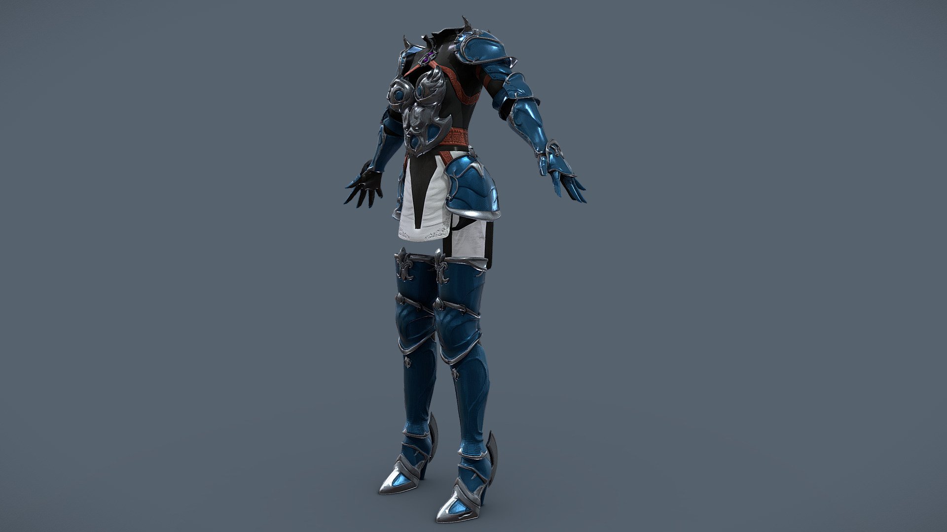 $AVE Female Fantasy Warrior Knight Armour Suit 3d model