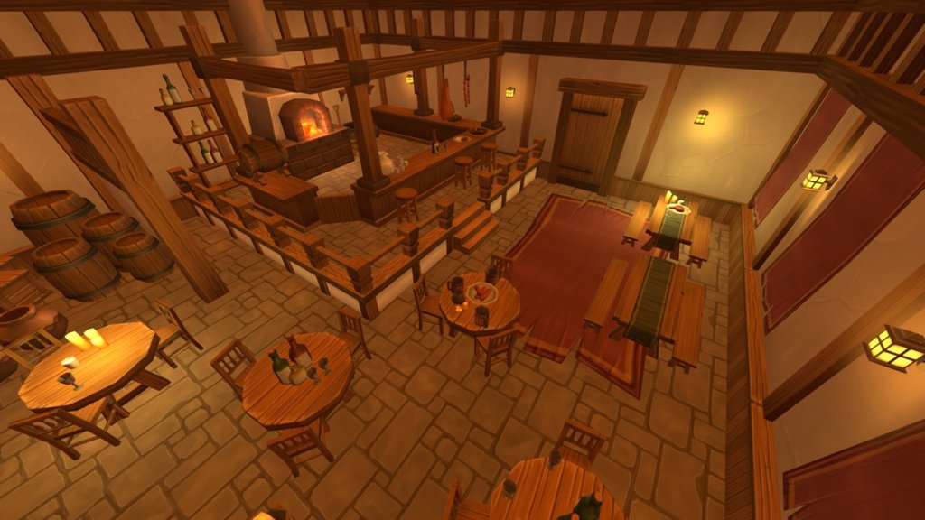 3D RPG Pub Set 3d model