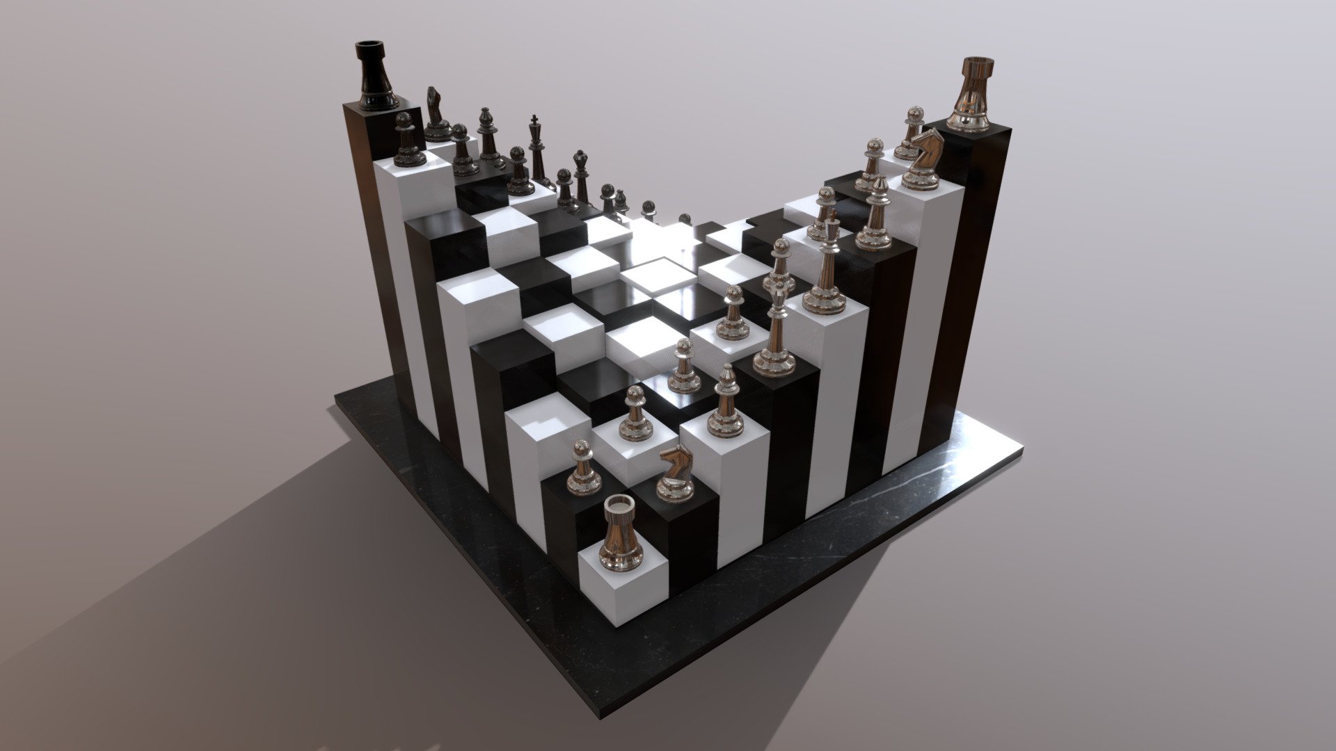 3d Chess 3d model