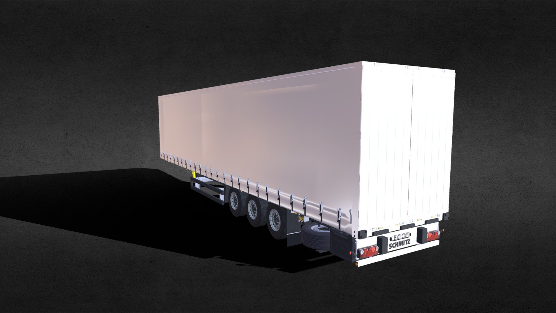 Trailer ETS Curtainsider 3d model