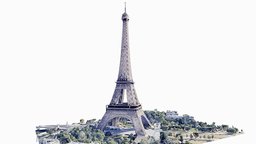 Torre Eiffel,scan,landscape,París,map