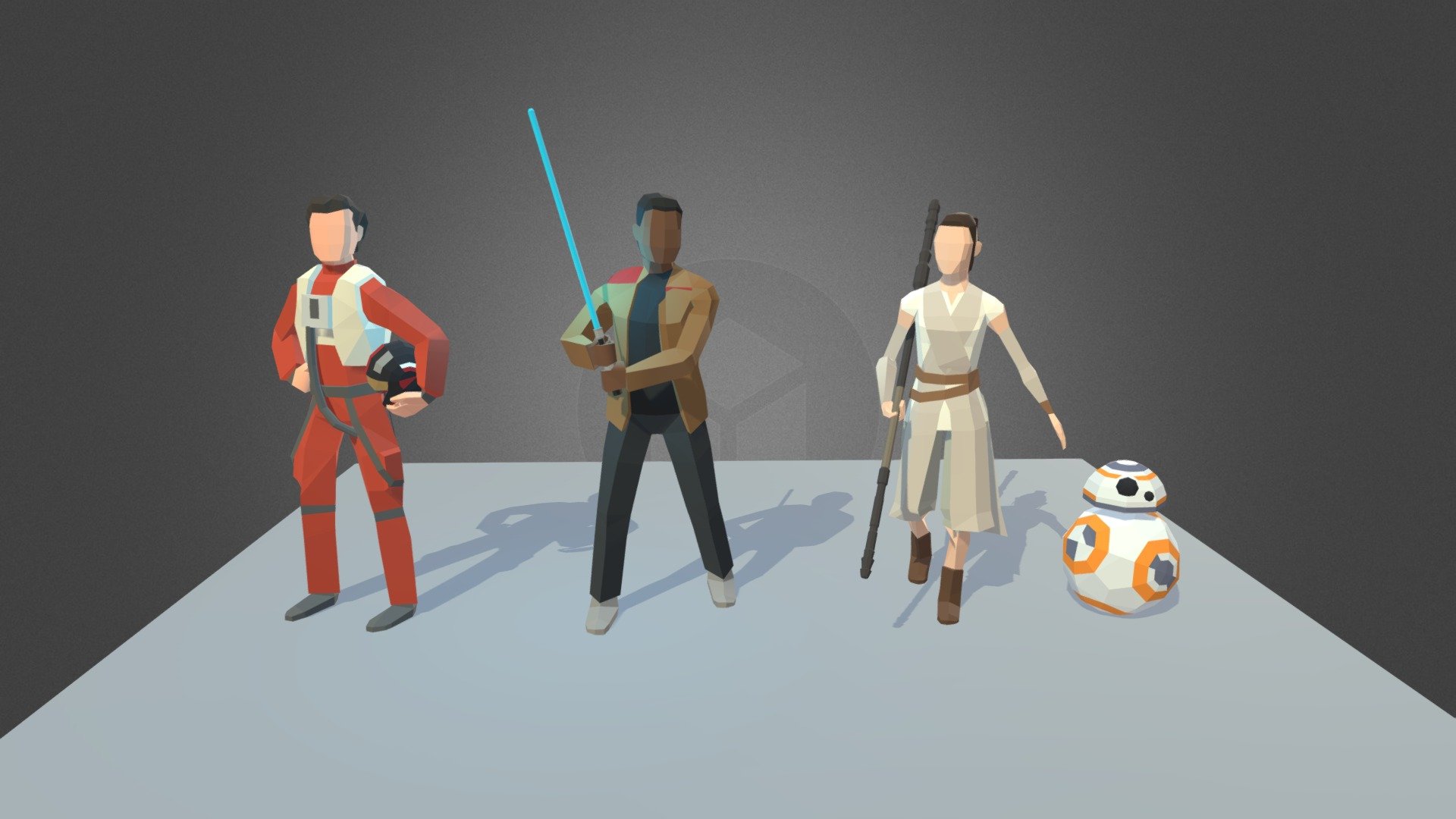 The Force Awakens Lowpoly 3d model