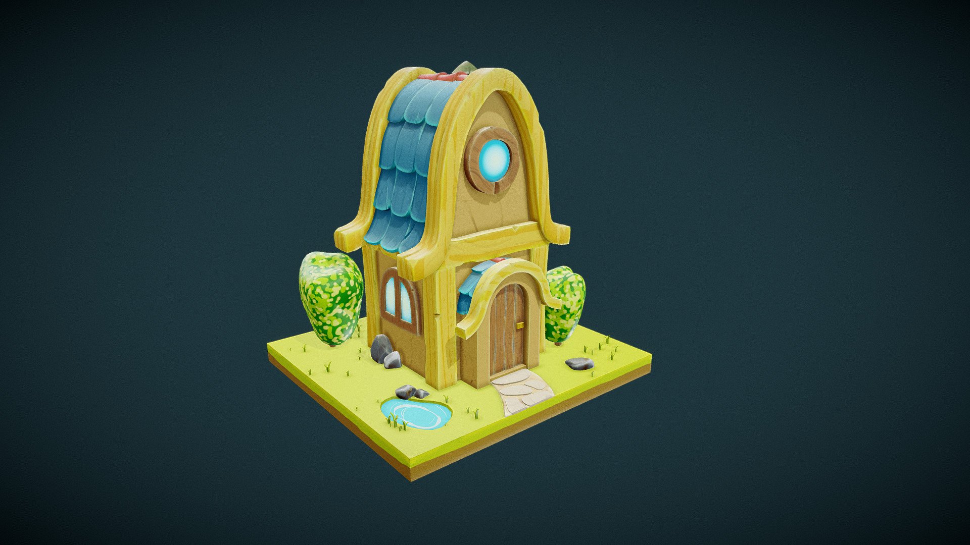 Cartoon House 3d model