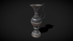 Medieval Elegant Pewter Pitcher