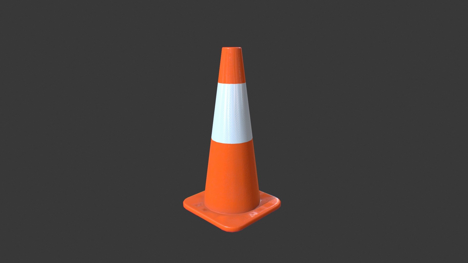 Traffic Cone 1 Low Poly 3d model