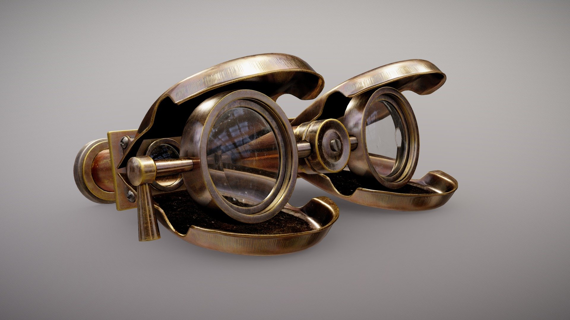 Navy London Spyglass | DAE Assignment 3d model