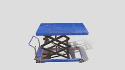 Animated Scissor Lift Table Blue