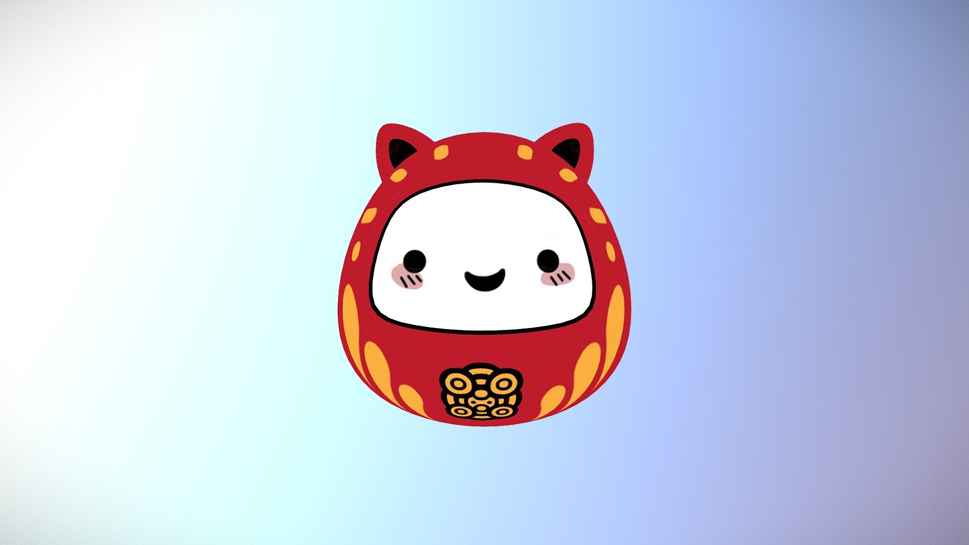 Daruma Doll 3d model