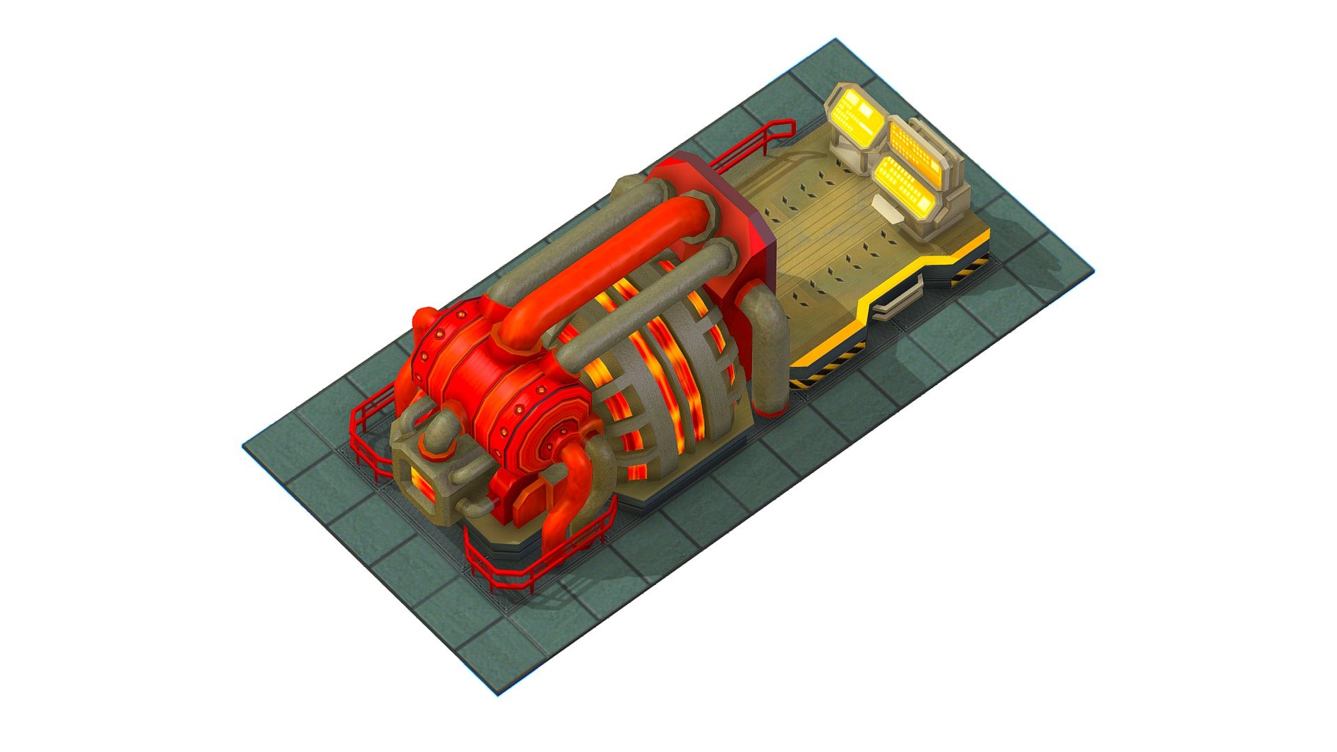 isometrical Installation Power Plant Generator 3 3d model