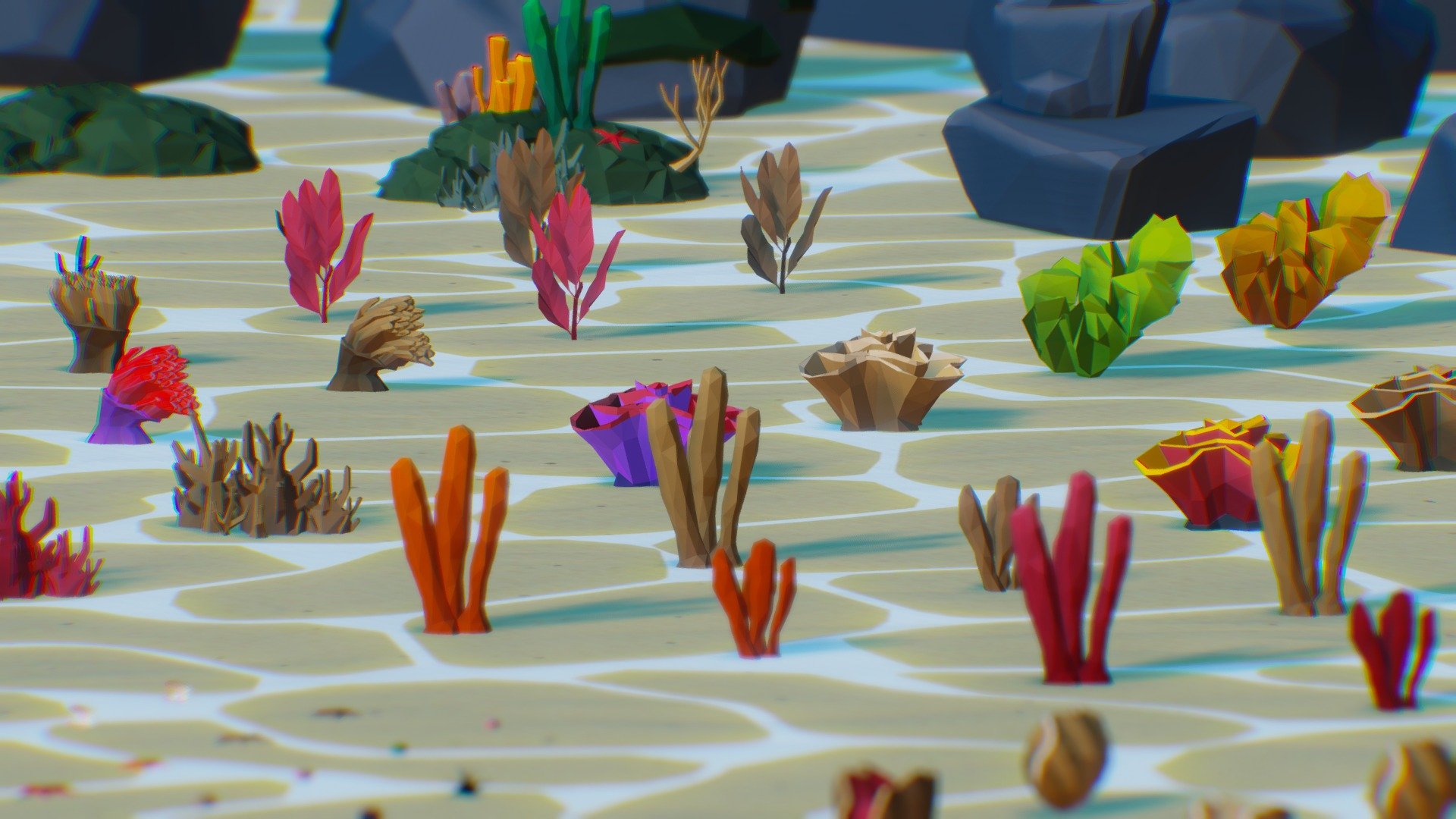 Poly Nature Pack: Water 3d model