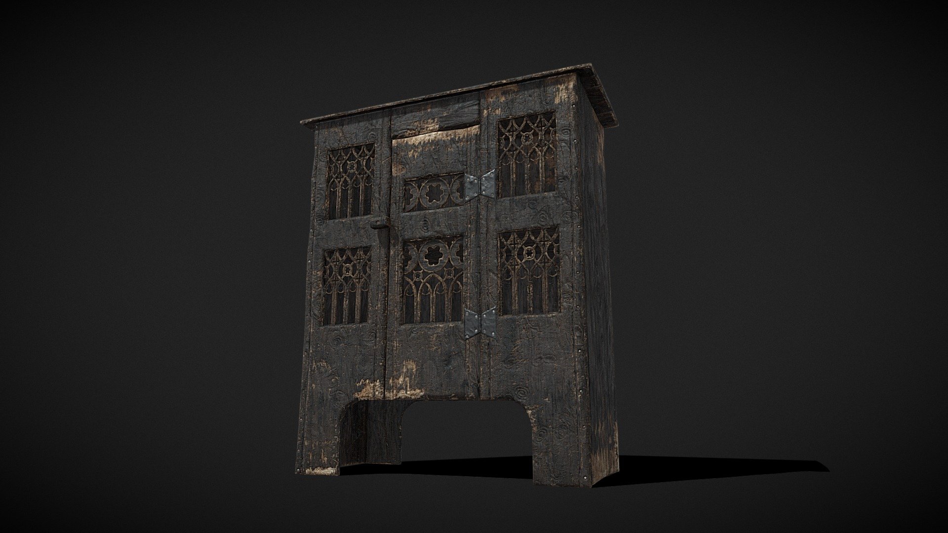 Small Gothic Cabinet 3d model