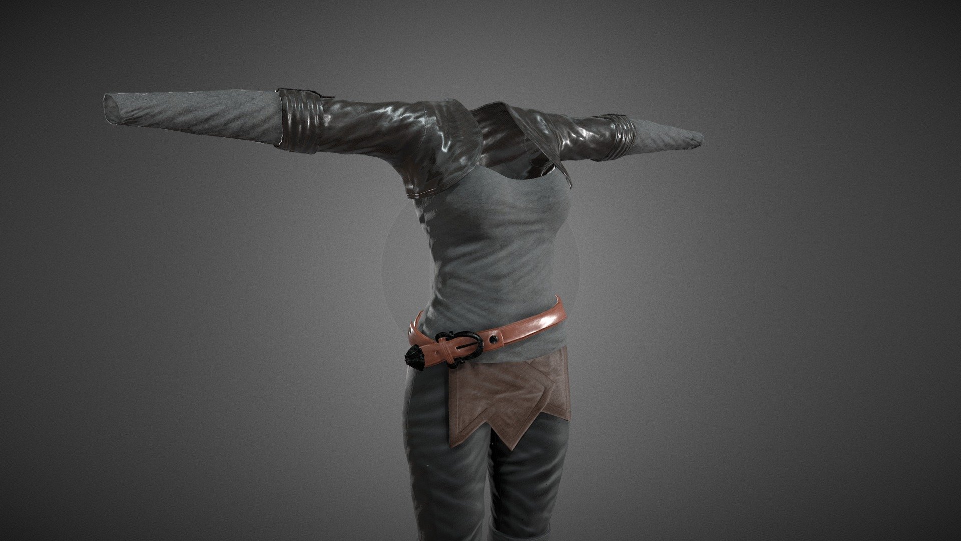 Female Survivor Outfit 3d model