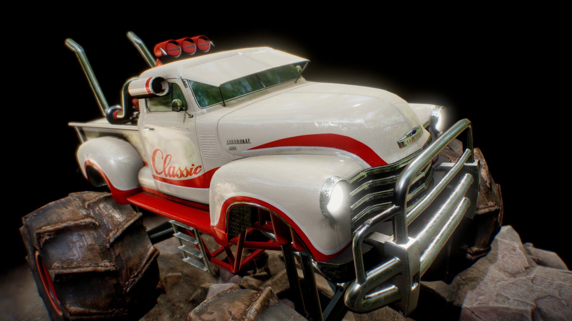 Chevrolet 3100 monster pickup 3d model