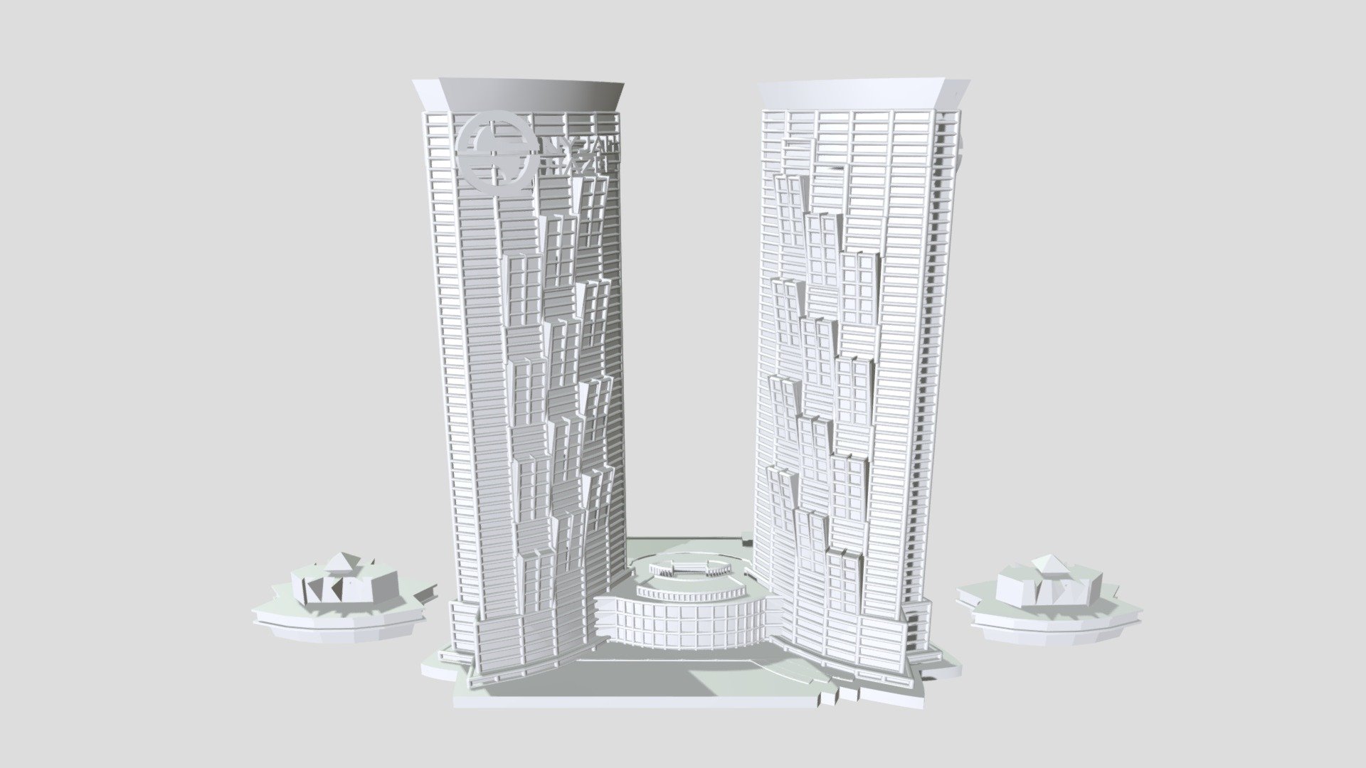 Torre Marriott Marquis Dubai 3d model