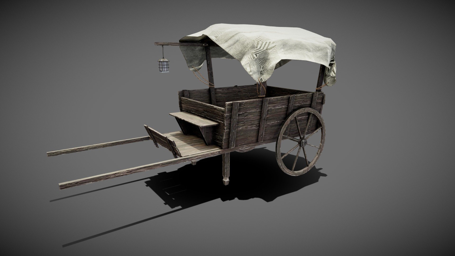 Medival Cart 3d model