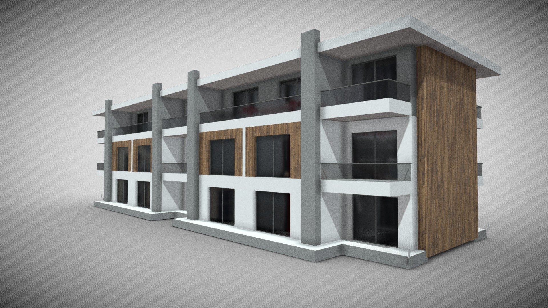 modern building 05 3D model 3d model