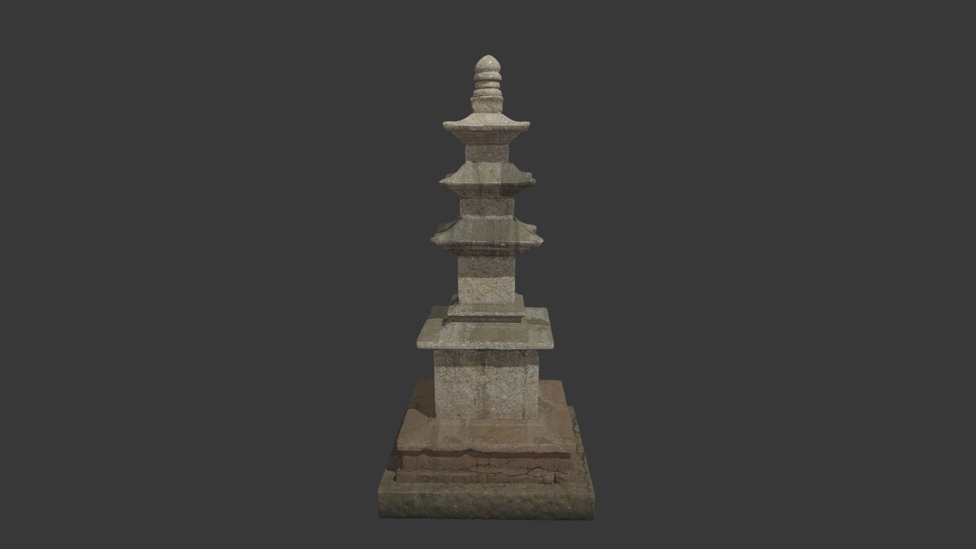 원주 영전사지 보제존자탑 (原州 令傳寺址 普濟尊者塔) 서탑 3d model