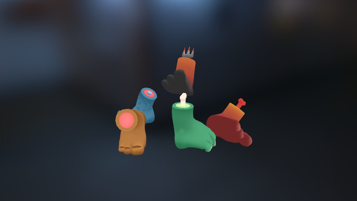 3D Creature : Foot Pack 3d model