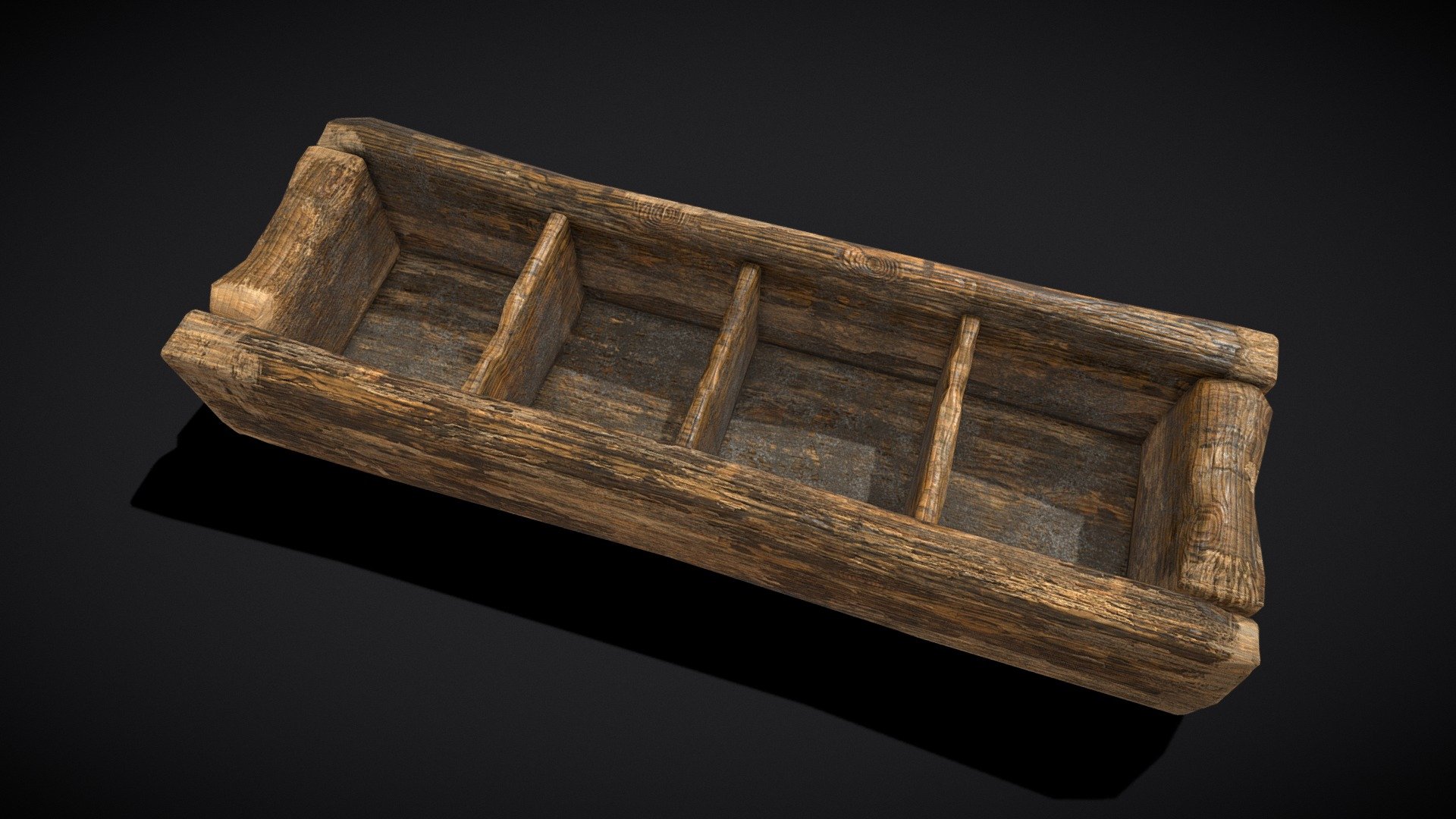 Medieval Wooden Food Separator 3d model