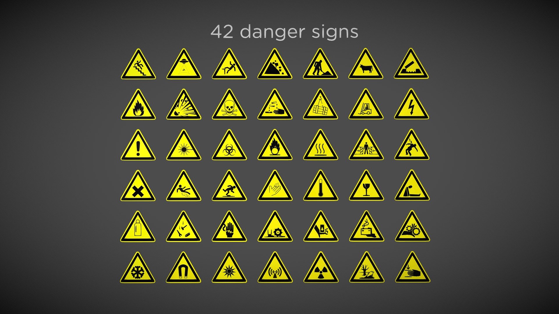 Danger Signs 3d model