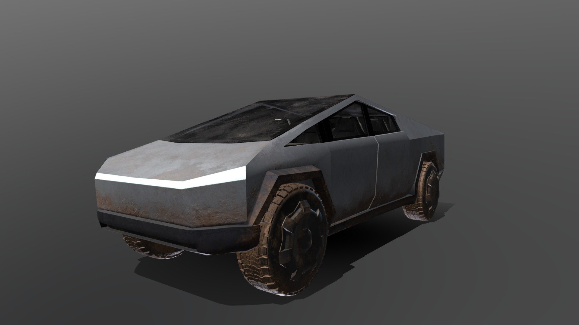 Tesla CyberTruck (LOWPOLY) 3d model