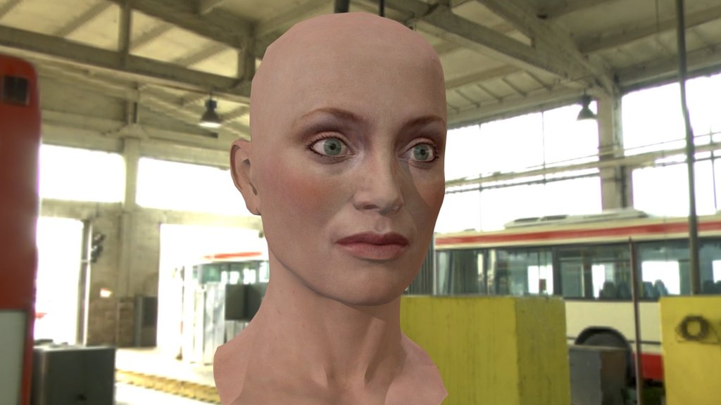 The 3d model Lotte Verbeek head. 3d model