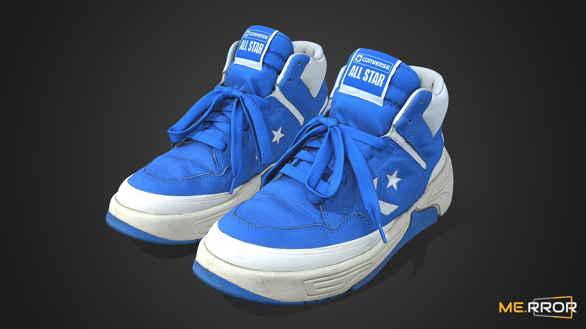 [Game-Ready] Blue Mid Top Sneakers 3d model