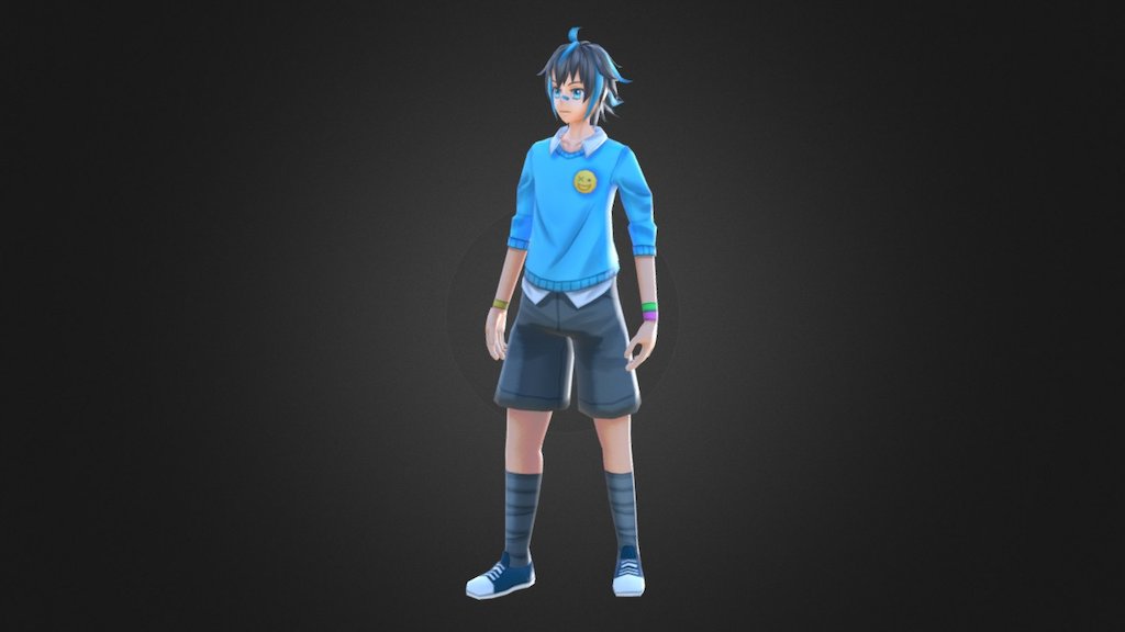 Anime Blueboy 3d model