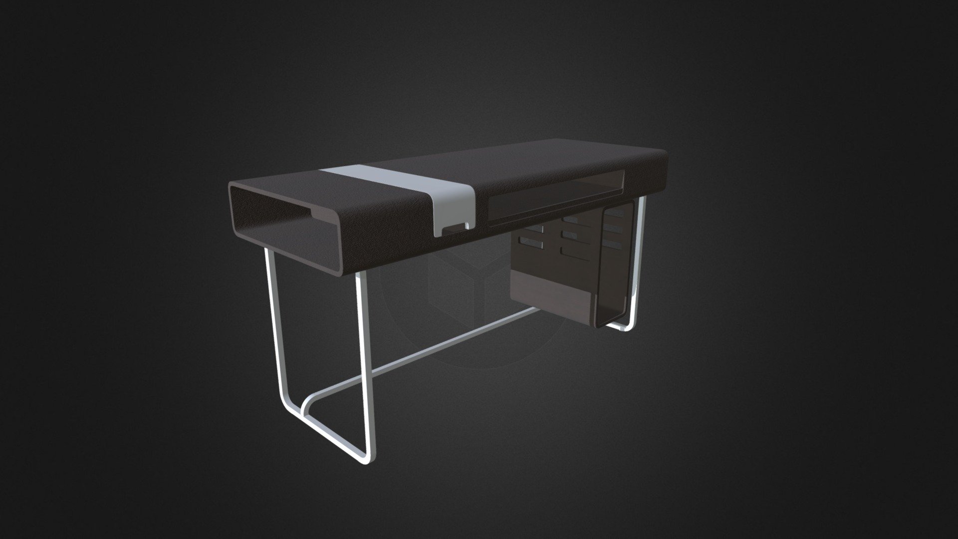 Contemporary Office Desk 3d model