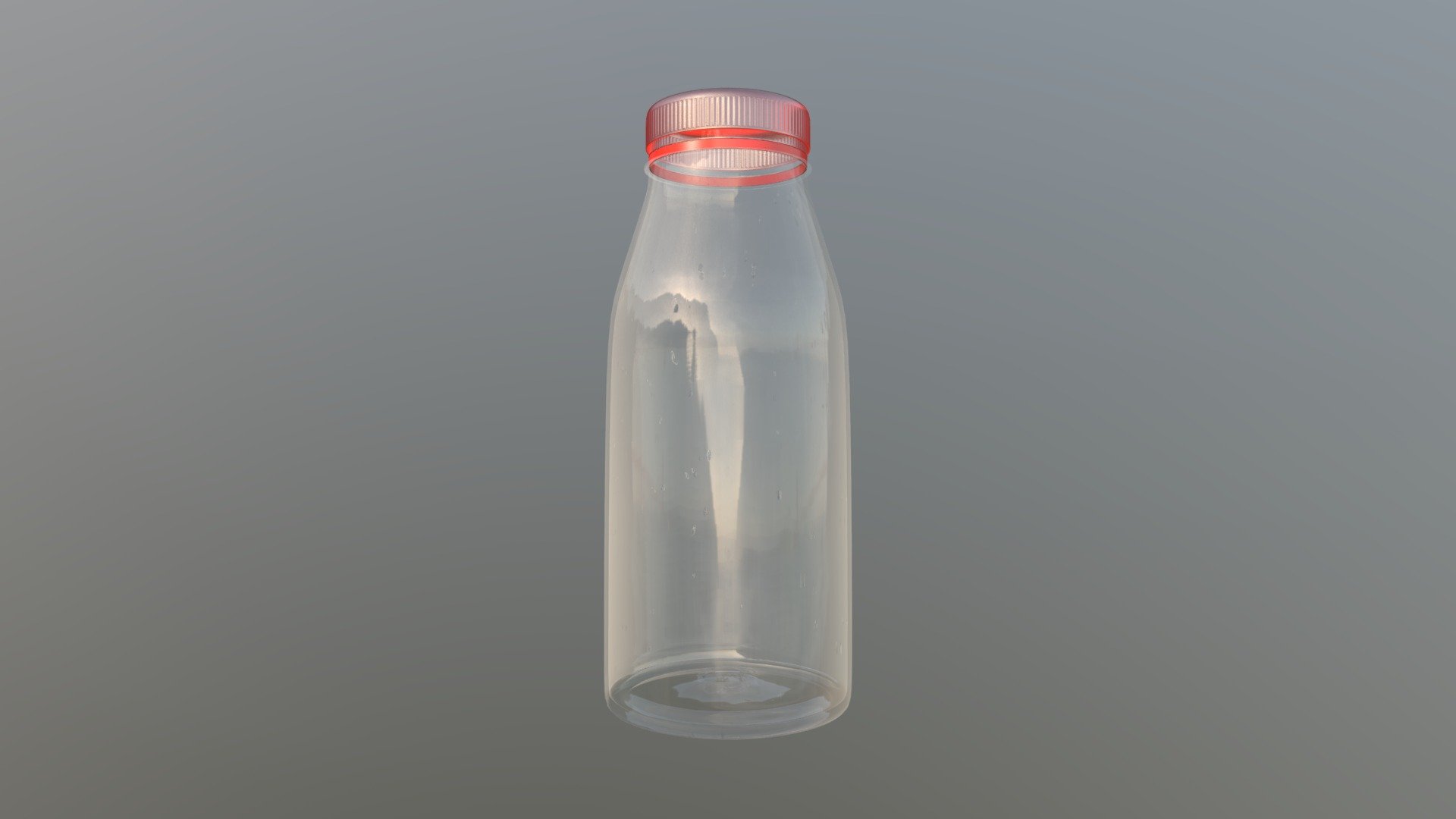 Plastic bottle with droplets and haze 3d model