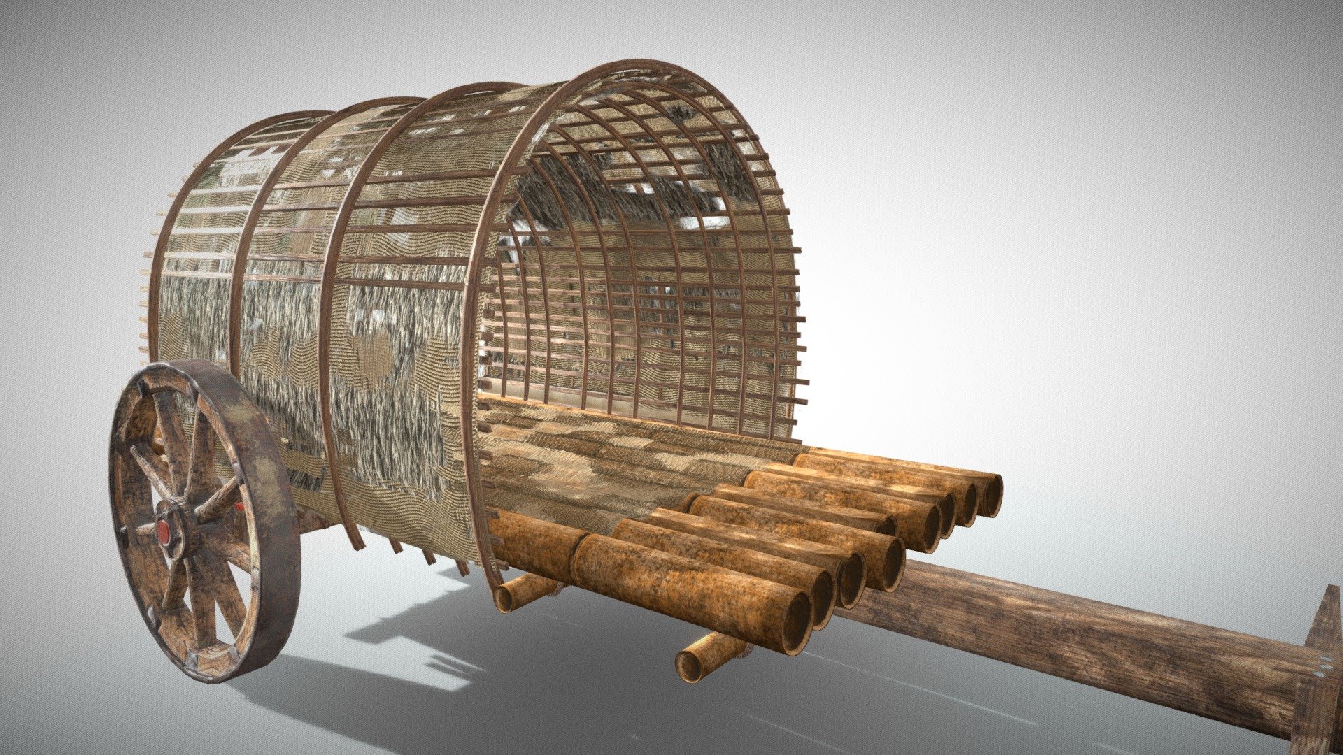 Bullock Cart 3d model