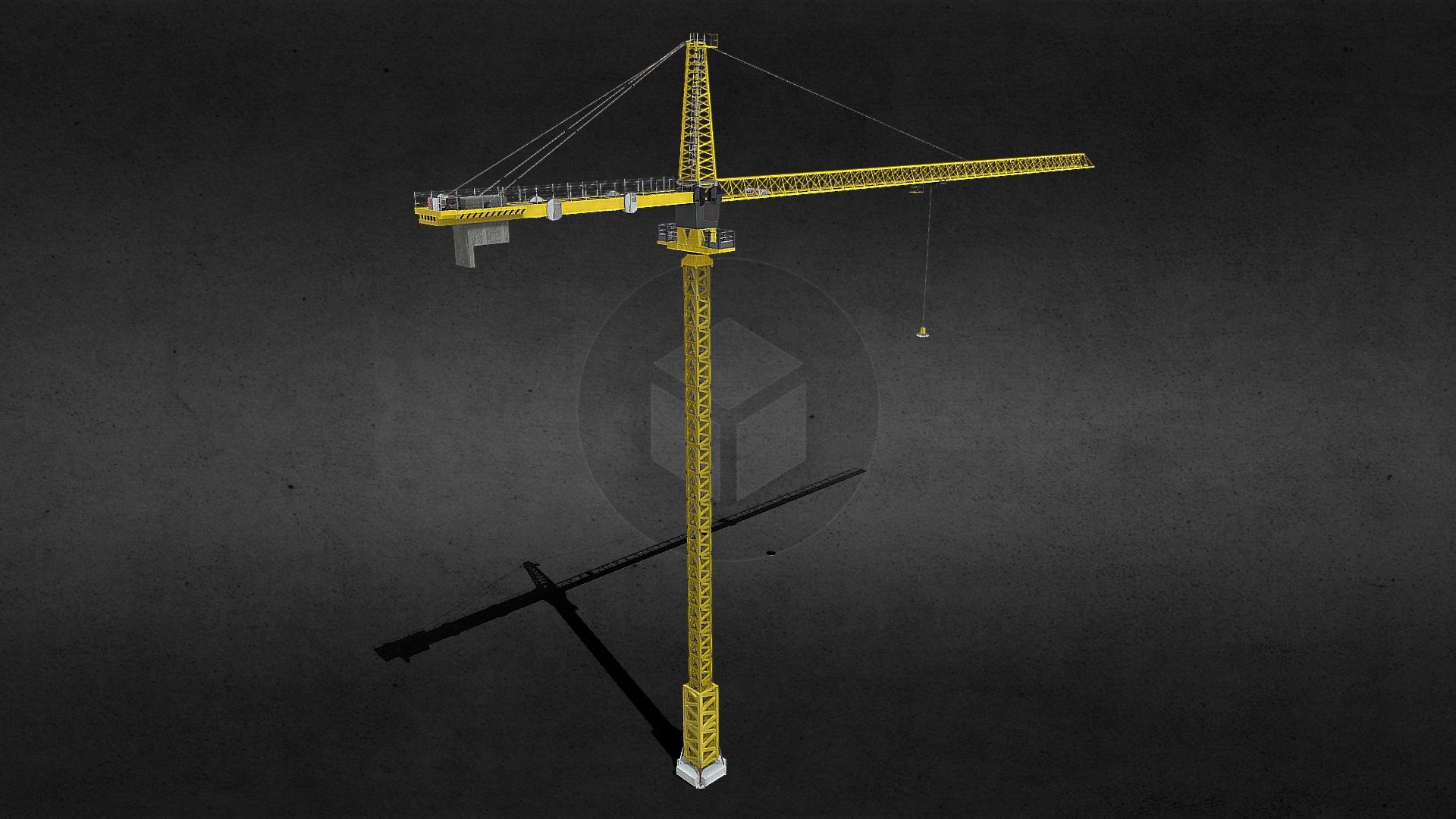 Liebherr tower crane 3d model