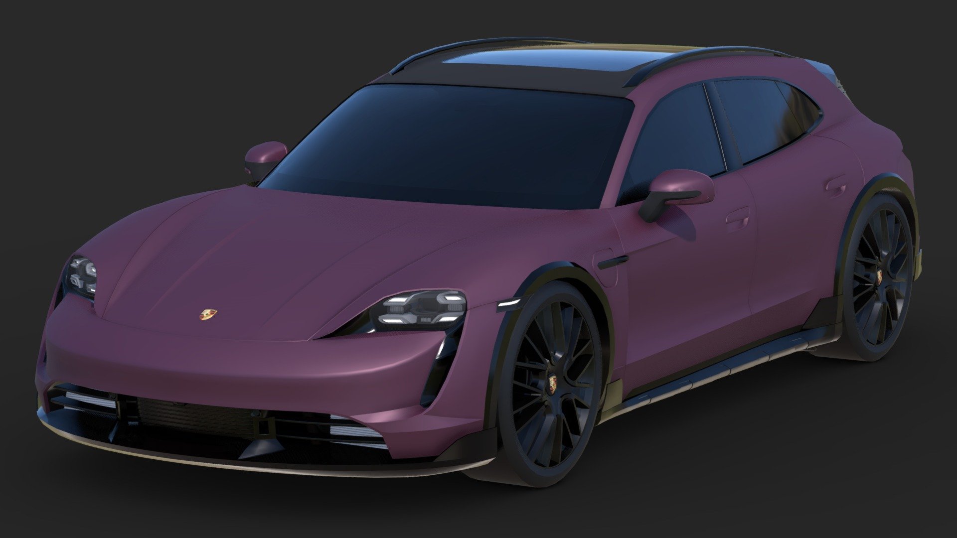 Porsche Taycan Turbo S Cross Turismo 2021 3d model