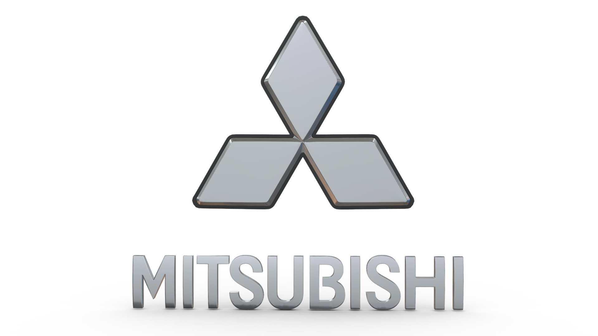 mitsubishi logo 3d model