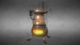 Game Asset: Steampunk Furnace