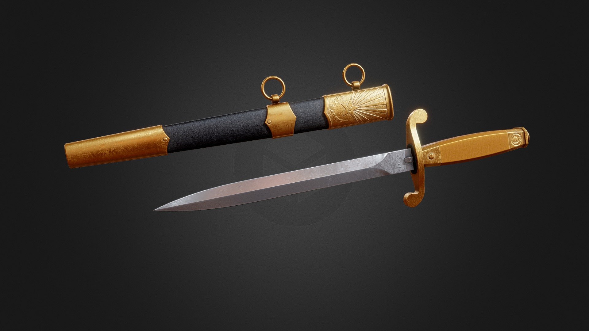 WW2 USSR dagger 3d model