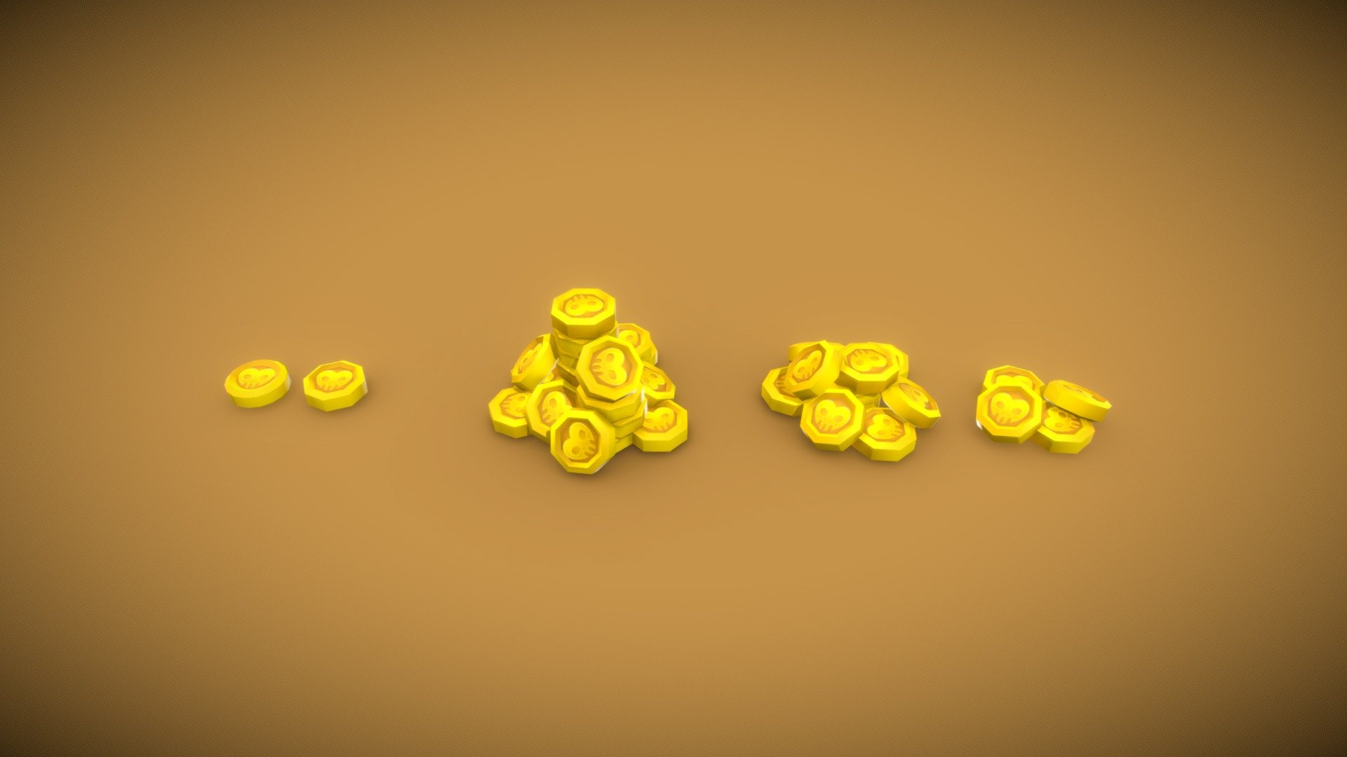 Coin Pile 3d model