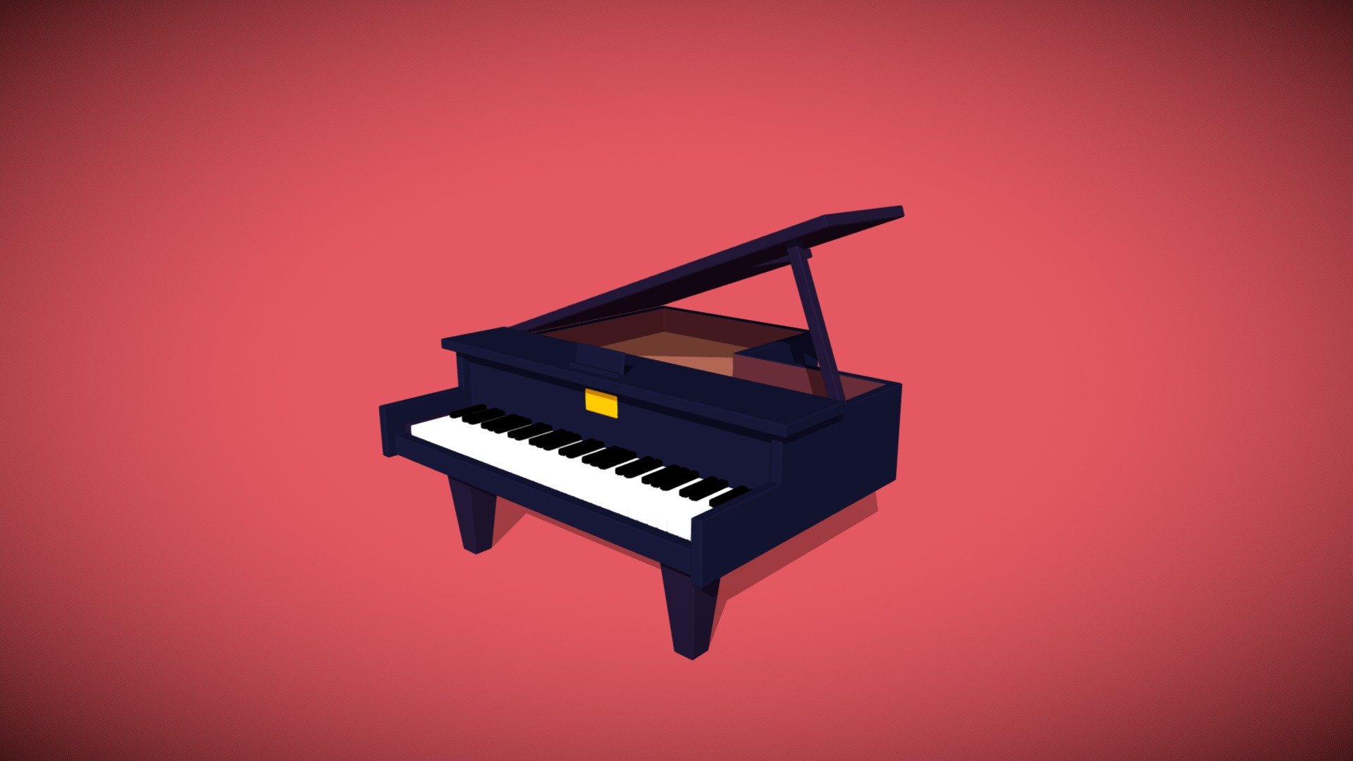 Simple Stylized Piano 3d model