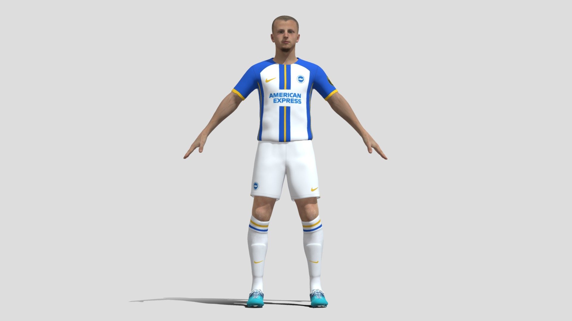 footballer 3d model