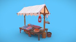 Stylized Fish stall