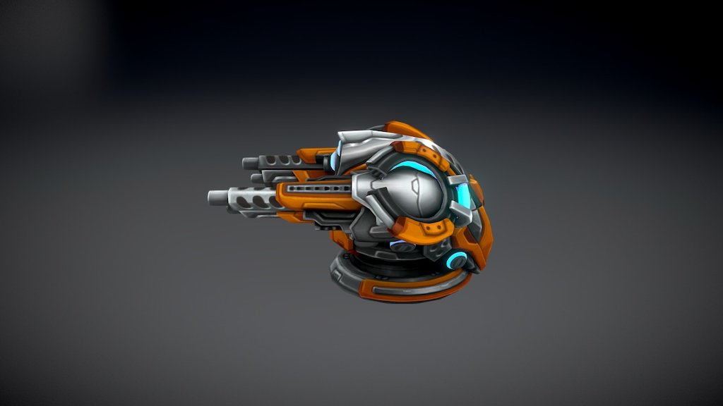 Sci fi turret model 3d model